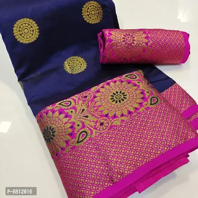 Trendy Cotton Silk Saree with Blouse Piece for Women