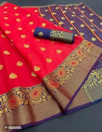 Trendy Cotton Silk Saree with Blouse Piece for Women