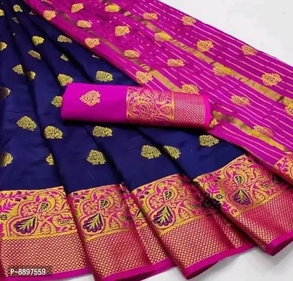 Fancy Cotton Silk Saree with Blouse Piece for Women