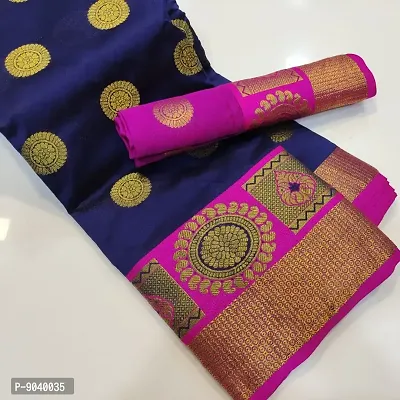 Classic Cotton Silk Woven Saree with Blouse piece-thumb0