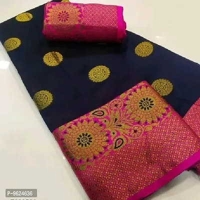 Classic Cotton Silk Woven Saree with Blouse piece-thumb0