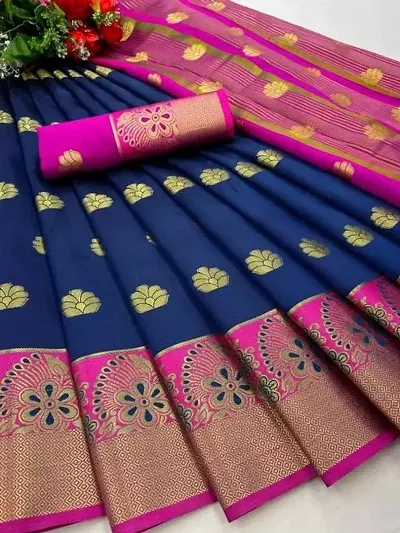 Banarasi Silk Cotton Sarees with Blouse Piece