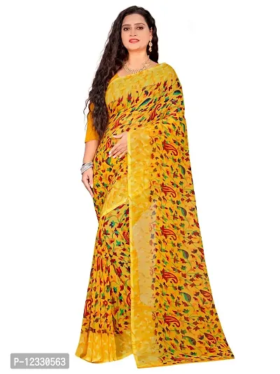 Classic Georgette Printed Saree with Blouse piece