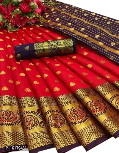 Beautiful Cotton Silk Saree with Blouse piece-thumb0