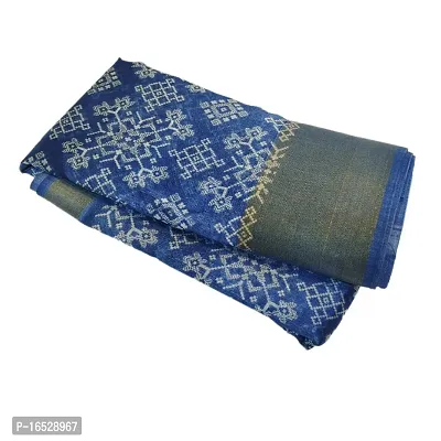 Beautiful Cotton Printed Saree With Blouse Piece-thumb0