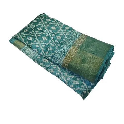 Beautiful Cotton Printed Sarees With Blouse Piece