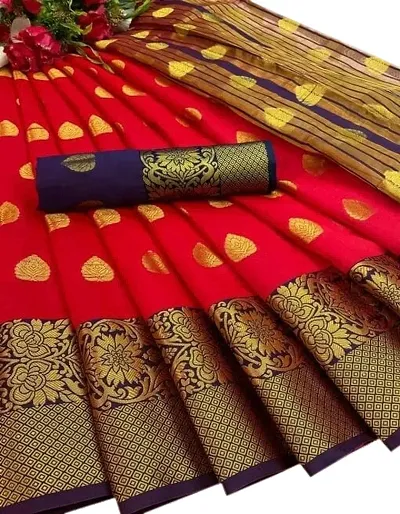 Cotton Silk Banarasi Sarees With Blouse Piece