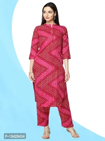 Women Cotton Blend Kurta and Pant Set