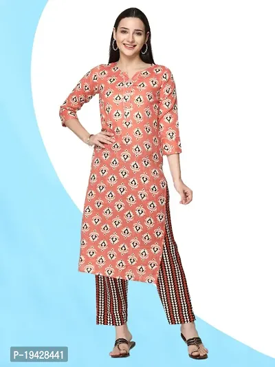 Women Cotton Blend Kurta and Pant Set