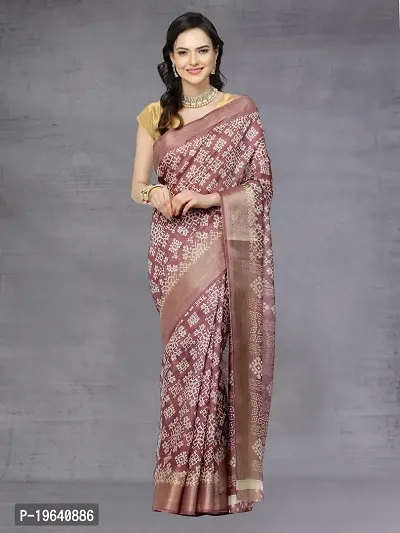 Womens Cotton Blend Saree-thumb0