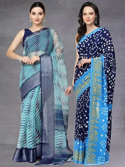 Elegant Cotton Silk Saree with Blouse piece 