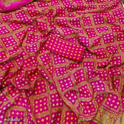 colourful pink georgette saree-thumb0