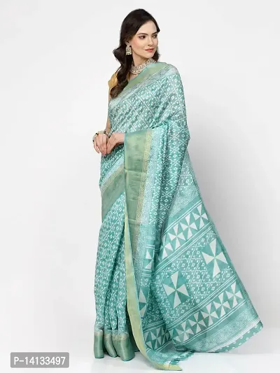 Classic Cotton Printed Saree with Blouse piece-thumb0