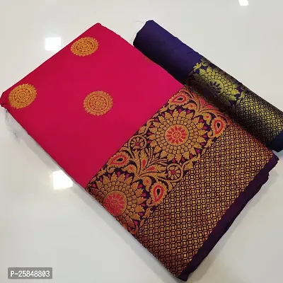 Classic  Cotton Silk  Banarasi Saree with Blouse Piece