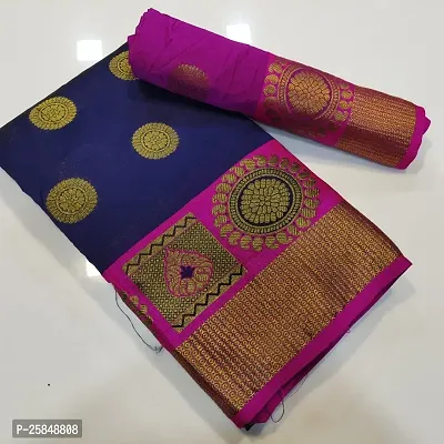 Classic  Cotton Silk  Banarasi Saree with Blouse Piece