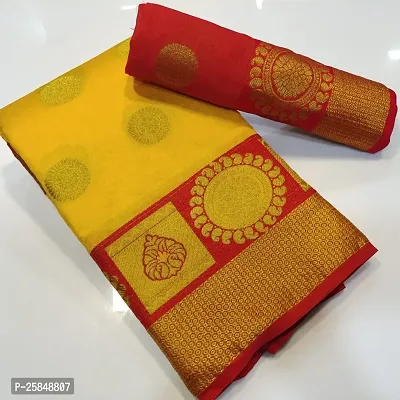 Classic  Cotton Silk  Banarasi Saree with Blouse Piece