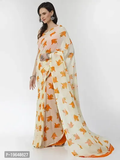 Womens Georgette Bandhani Printed Saree with Blouse-thumb0