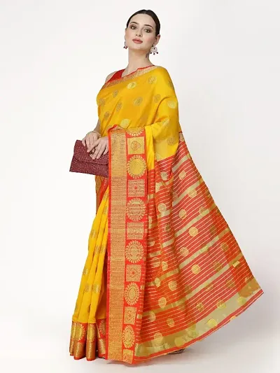 Hot Selling Silk Cotton Saree with Blouse piece 