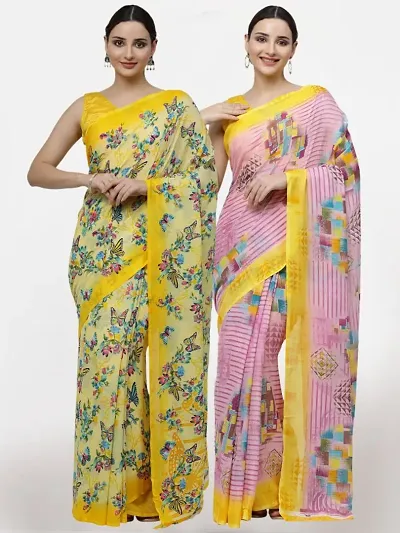 Best Selling Georgette Saree with Blouse piece 