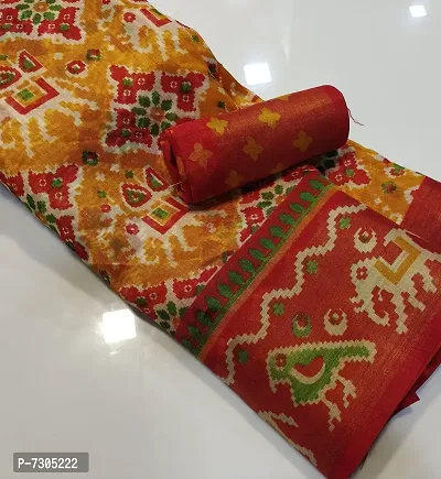 Beautiful Tussar Silk Saree with Blouse piece-thumb0