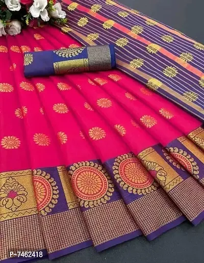 Beautiful Cotton Silk Saree with Blouse piece