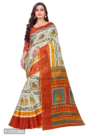 Cotton Printed Daily Wear Saree With Blouse Piece