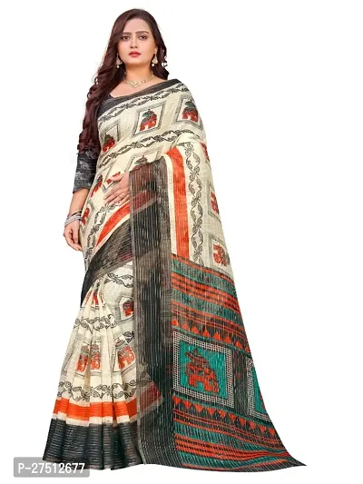 Cotton Printed Daily Wear Saree With Blouse Piece