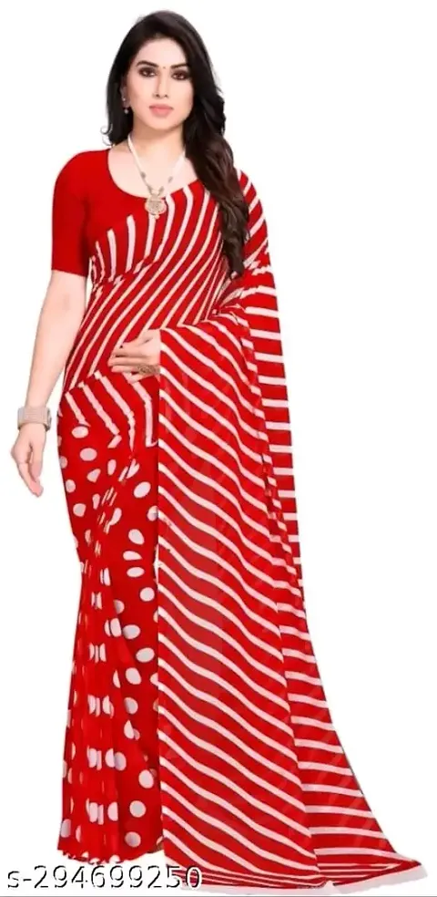 Trending Georgette Saree with Blouse piece 