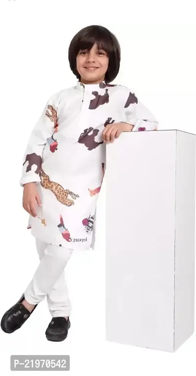 Trendy Cotton Kurta With Pyjama Set-thumb0