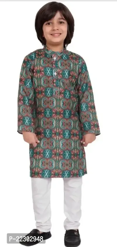 Designer Green Kurta  Pyjama Set-thumb0
