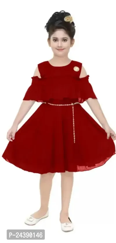 Classic Cotton Blend Dress for Kids Girl-thumb0