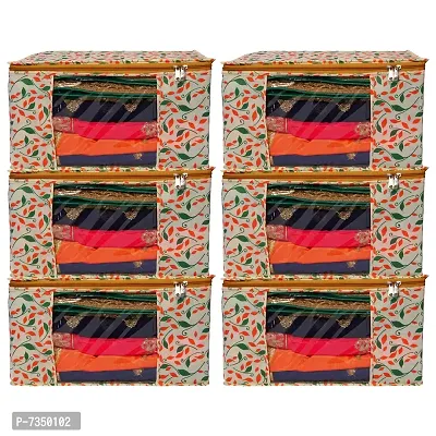 Stylish Designer Non Woven Saree Covers - Pack Of 6