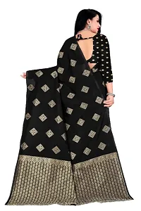 Trendy Chanderi Silk Saree with Blouse Piece for Women-thumb2