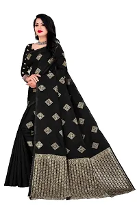 Trendy Chanderi Silk Saree with Blouse Piece for Women-thumb3