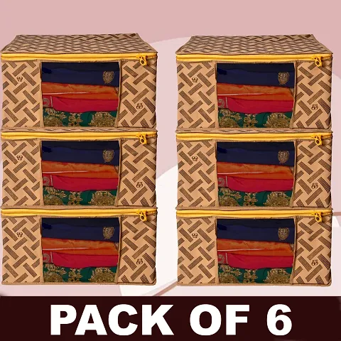 Fancy Non-woven Saree Organizer Covers (Pack Of 6)
