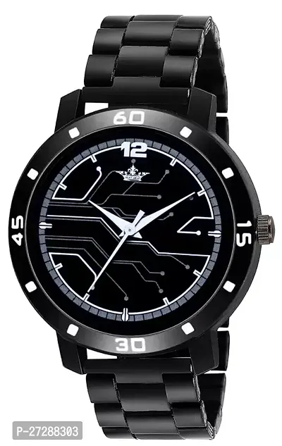 Stylish Black Metal Analog Watches For Women