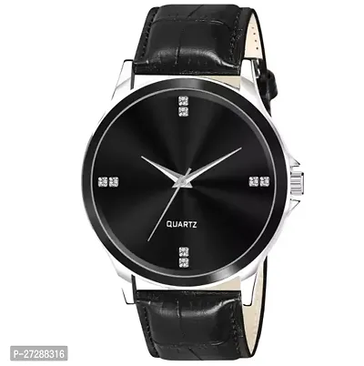 Stylish Black Leatherette Analog Watches For Women