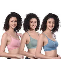 Women Sports Bra Non Padded Pack Of 3-thumb3