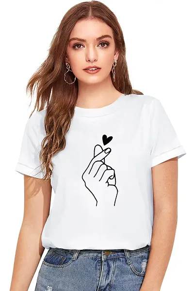 Kavmart Moth BTS Love Yourself Regular FIT T-Shirt for Women