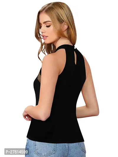 Elegant Black Polyester Solid Top  For Women-thumb4