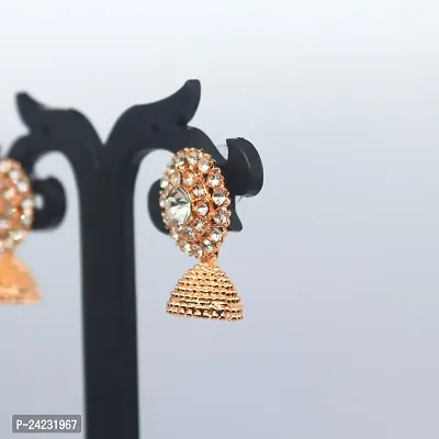 Elegant Brass Earrings For Women-thumb0