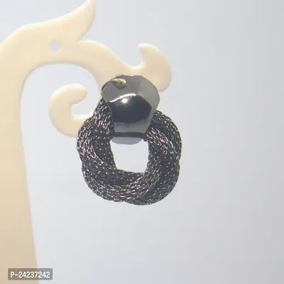 Twinkle Station Trendy Black shine  Stud earrings for women  girls-thumb2