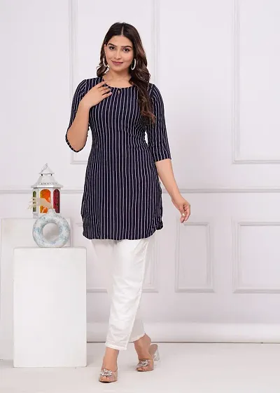 Stylish Rayon Stitched Kurta For Women