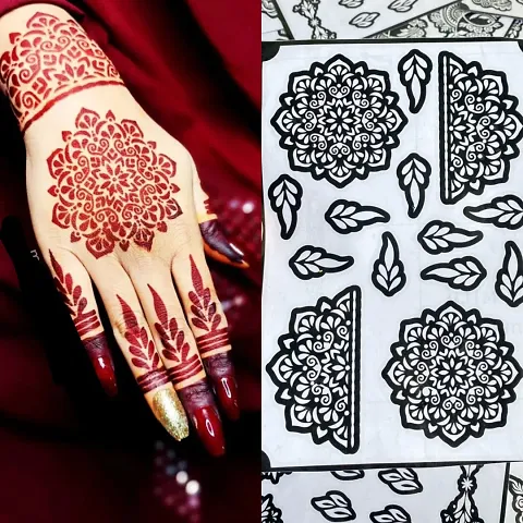 Henna Stencil Mehendi Mandala Design Henna Sticker Tattoo Stencil