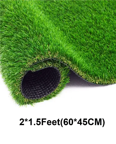 Royal Home Furnishing 35 MM Artificial Flora Carpet Mat for Balcony and Lawn Floor, High Density for Covering Balcony (2x2, Green)