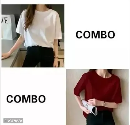 Women Stytlish Casual Tshirt Combo-thumb0