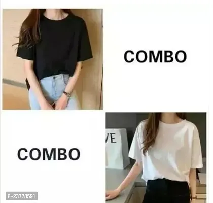 Women Stytlish Casual Tshirt Combo-thumb0