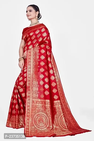 Zari Woven banarsi silk saree bridal wear sarees-thumb3