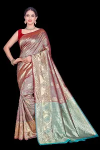 Heavy jari butta lining saree with contrast pallu and border-thumb2