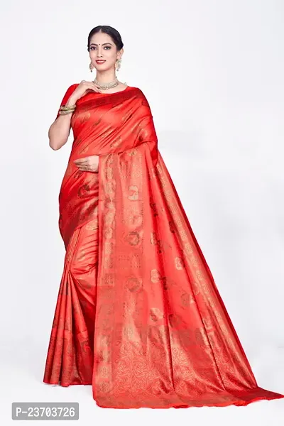 Soft silk banarsi silk saree with pure jari butta and border